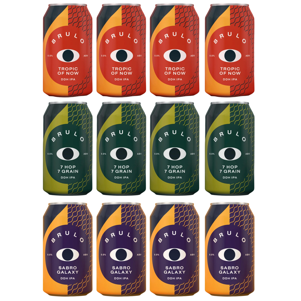 Alcohol Free Brulo Brewing Double Hop Series Mixed Case - Alcohol Free 0.0%
