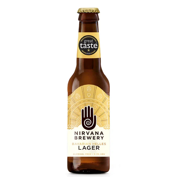 Nirvana Bavarian Helles Lager Alcohol Free 0.3% 330ml Bottle
