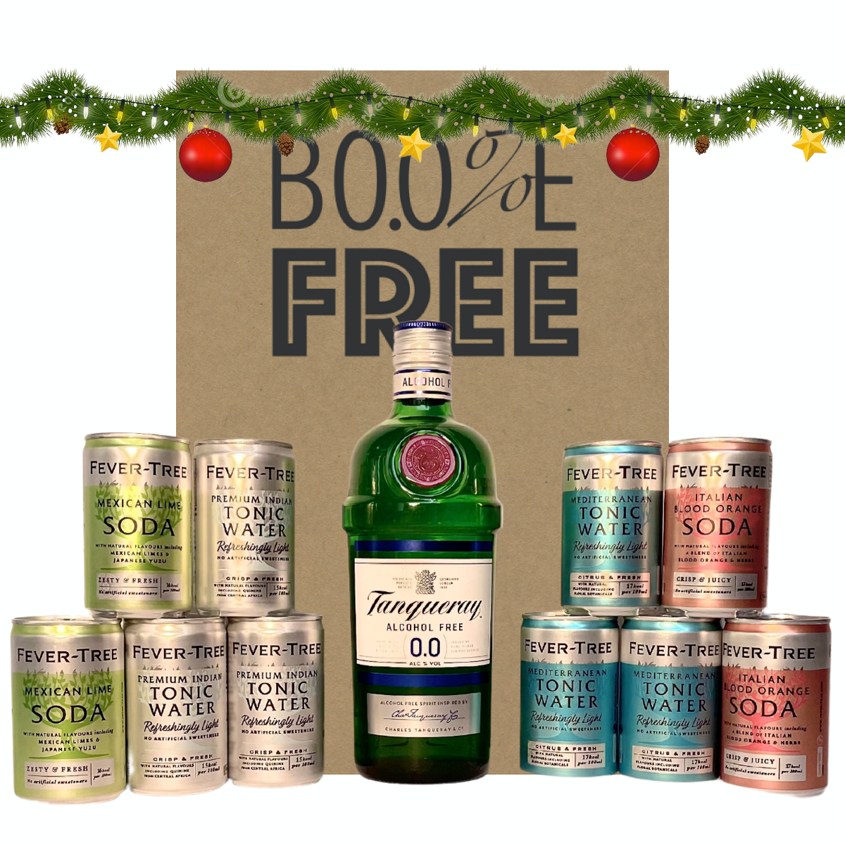 Alcohol Free Tanqueray Gin and Fever Tree Gift Set - Non Alcoholic 0.0%
