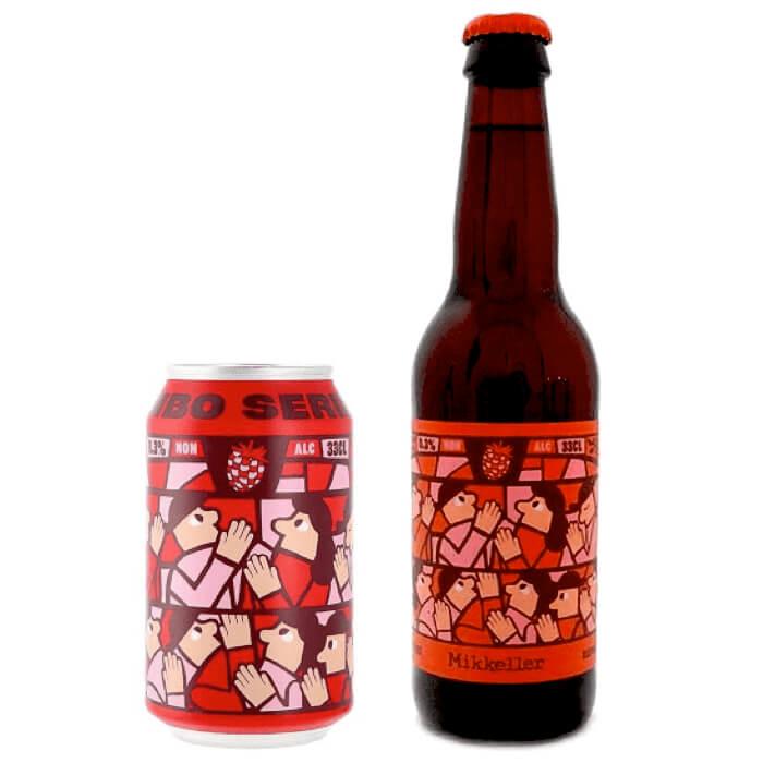 Mikkeller Limbo Raspberry Alcohol Free Beer 0.3% Can or Bottle 330ml